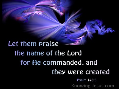 Psalm 148:5 Let Them Praise The Name Of The Lord (purple)